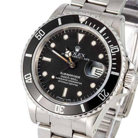 rolex stainless steel submariner with black face model 16610|Rolex Submariner model 16610 price.